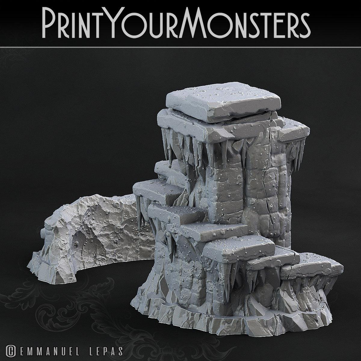 3D Printed Print Your Monsters Ice Dice Tower The Wrath of Gloomrime Monsters Part II Set 28mm - 32mm D&D Wargaming