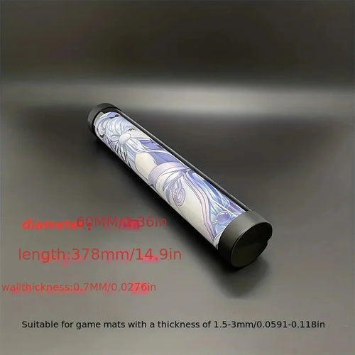 60mm (2.36 in) Clear PVC Card Holder and Mat Storage Tube for PTCG Games