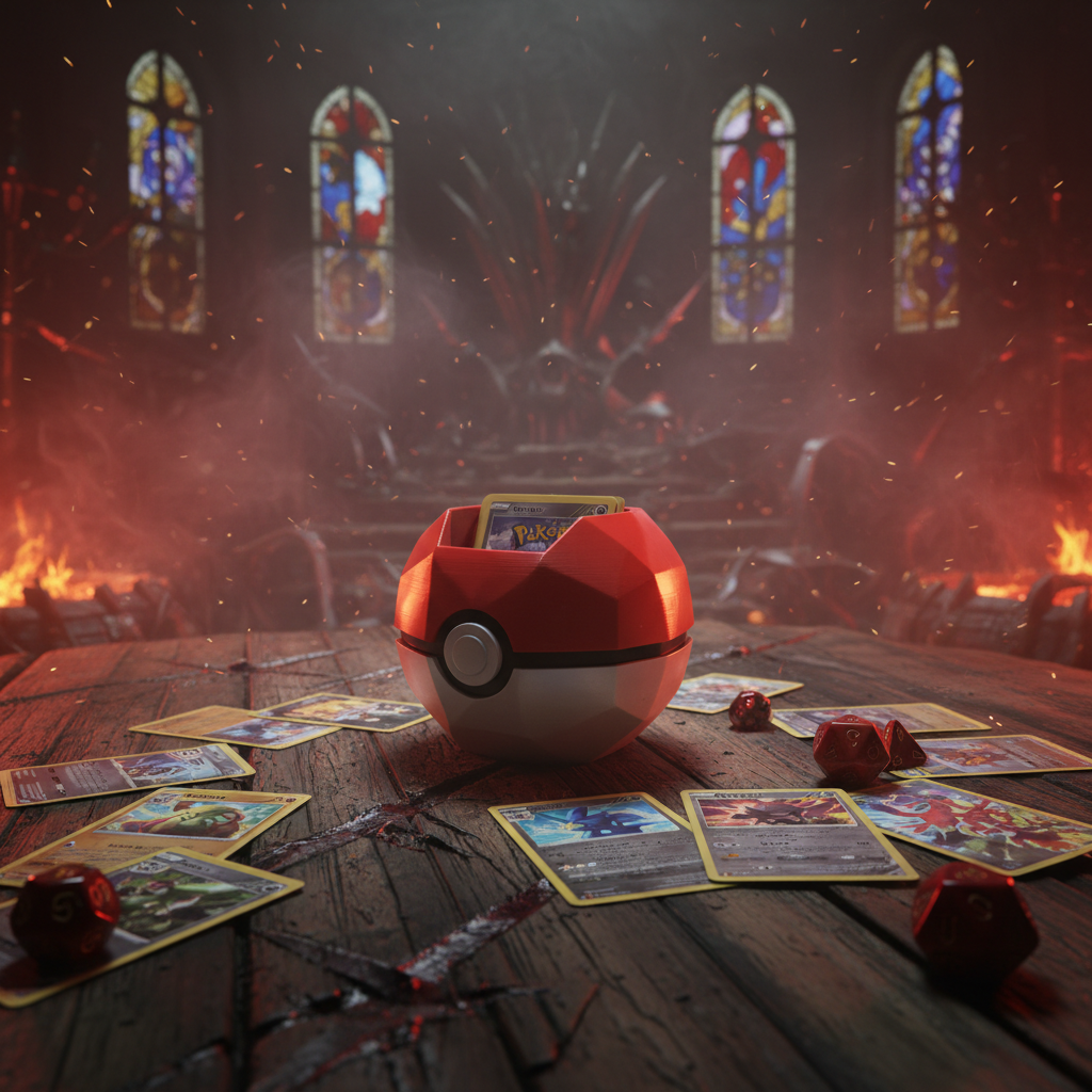 Custom 3D Printed Pokémon Card Box Small on champion's gaming table